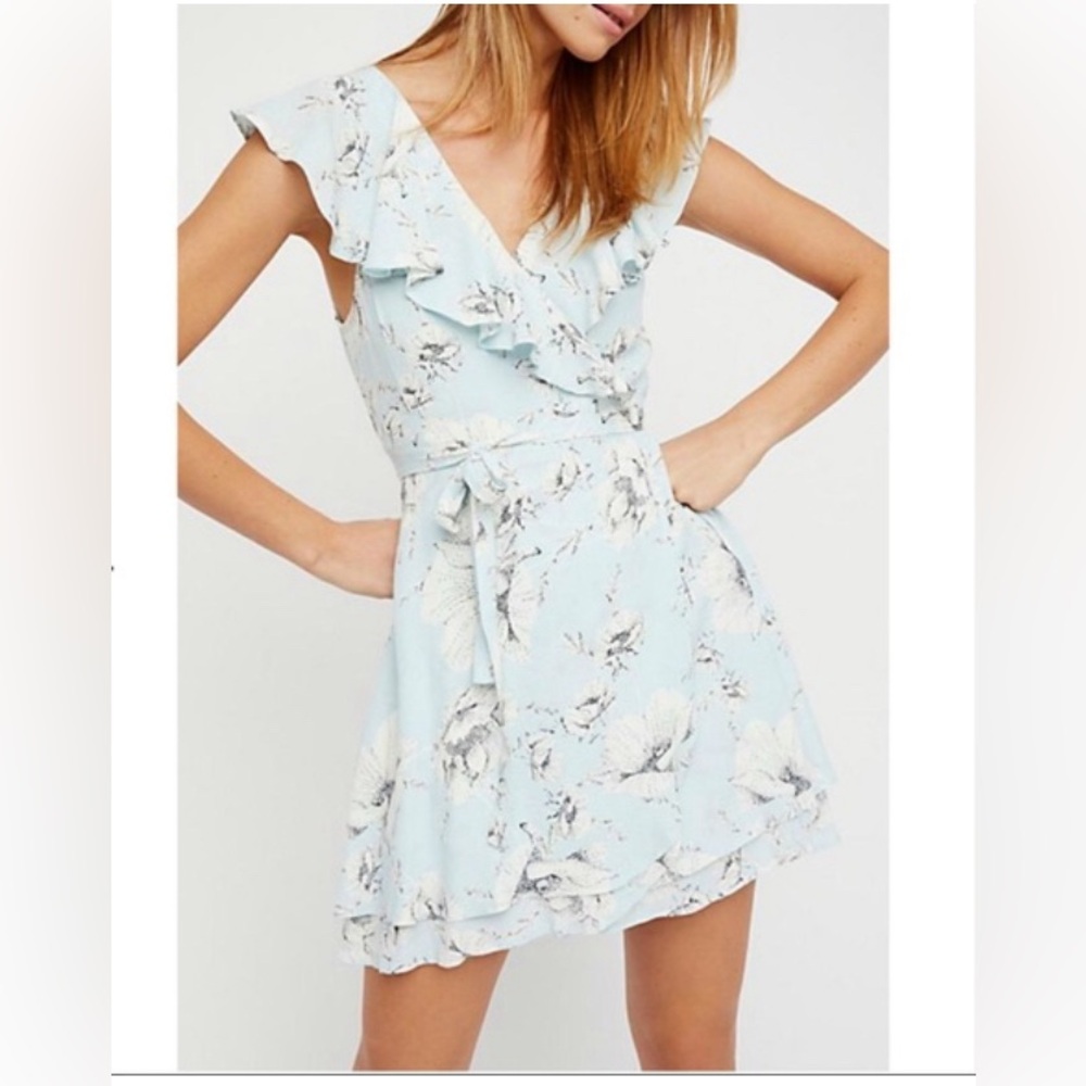 French quarter ivory floral print dress